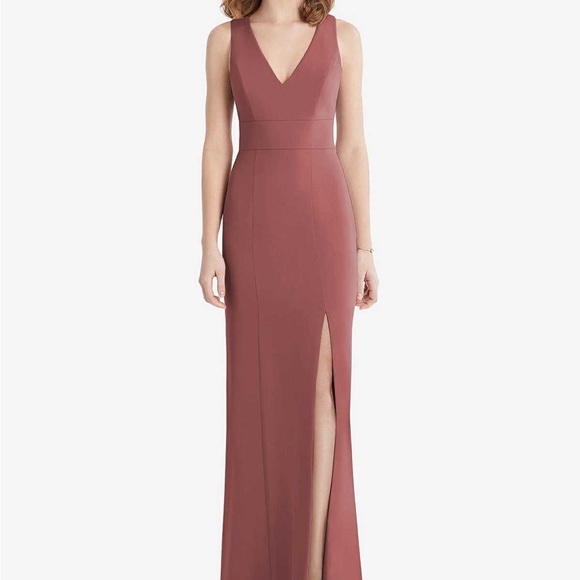 Dressy group - CRISS CROSS BACK TRUMPET W/ FRONT SLIT - ENGLISH ROSE - small - Picture 1 of 3